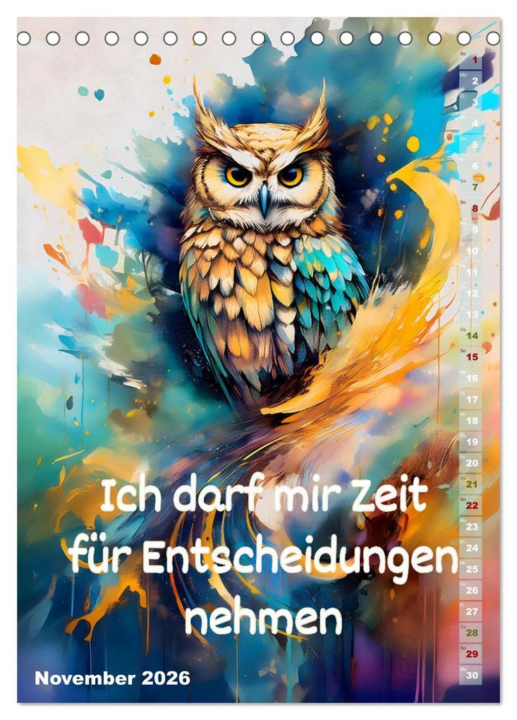Weitere Ansicht: Ich bin stark - Ein tierischer Affirmationskalender (Tischkalender 2026 DIN A5 hoch), CALVENDO Monatskalender | drachenkind-fotografie drachenkind-fotografie, Calvendo, Drachenkind-Fotografie