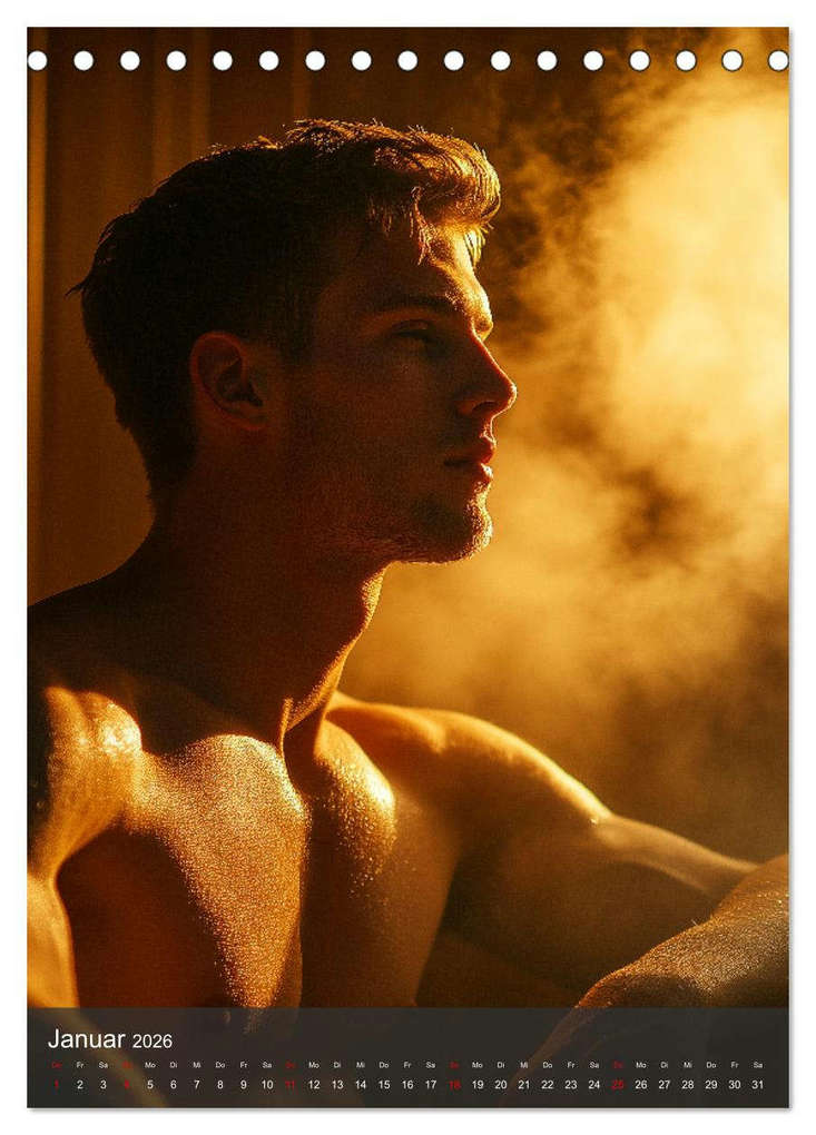 Weitere Ansicht: SEXY MÄNNER - Muskeln im Männerkalender (Tischkalender 2026 DIN A5 hoch), CALVENDO Monatskalender | MB Fotografie, Calvendo