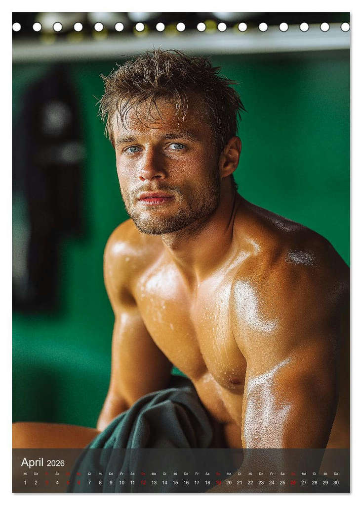 Weitere Ansicht: SEXY MÄNNER - Muskeln im Männerkalender (Tischkalender 2026 DIN A5 hoch), CALVENDO Monatskalender | MB Fotografie, Calvendo
