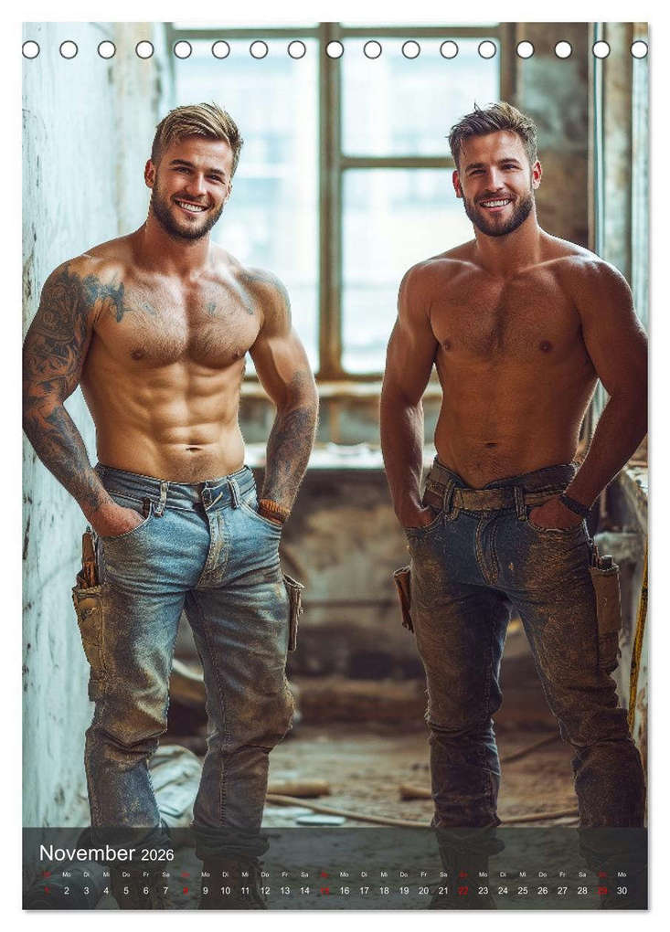 Weitere Ansicht: SEXY MÄNNER - Muskeln im Männerkalender (Tischkalender 2026 DIN A5 hoch), CALVENDO Monatskalender | MB Fotografie, Calvendo