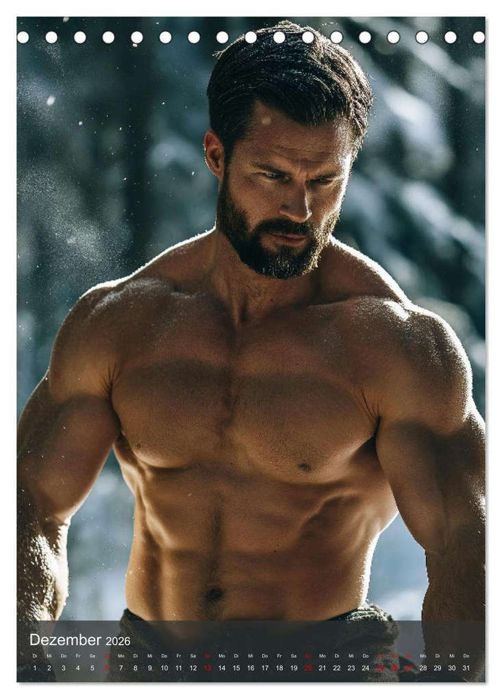 Weitere Ansicht: SEXY MÄNNER - Muskeln im Männerkalender (Tischkalender 2026 DIN A5 hoch), CALVENDO Monatskalender | MB Fotografie, Calvendo