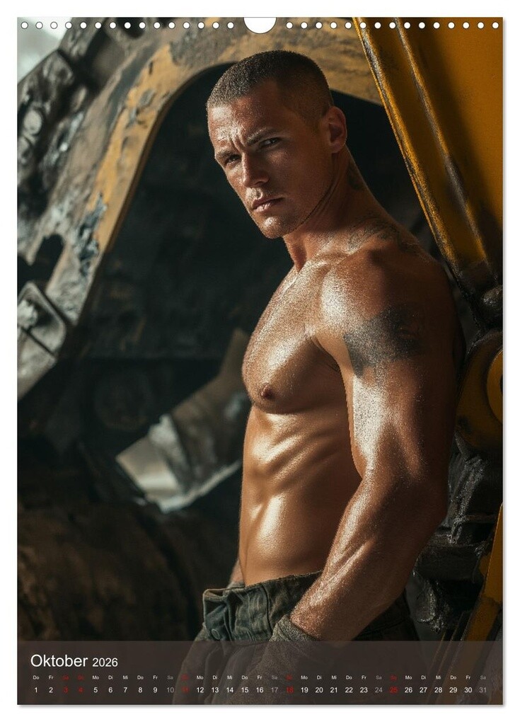Weitere Ansicht: SEXY BAUARBEITER - Baustelle der verführerischen Männer (Wandkalender 2026 DIN A3 hoch), CALVENDO Monatskalender | MB Fotografie, Calvendo