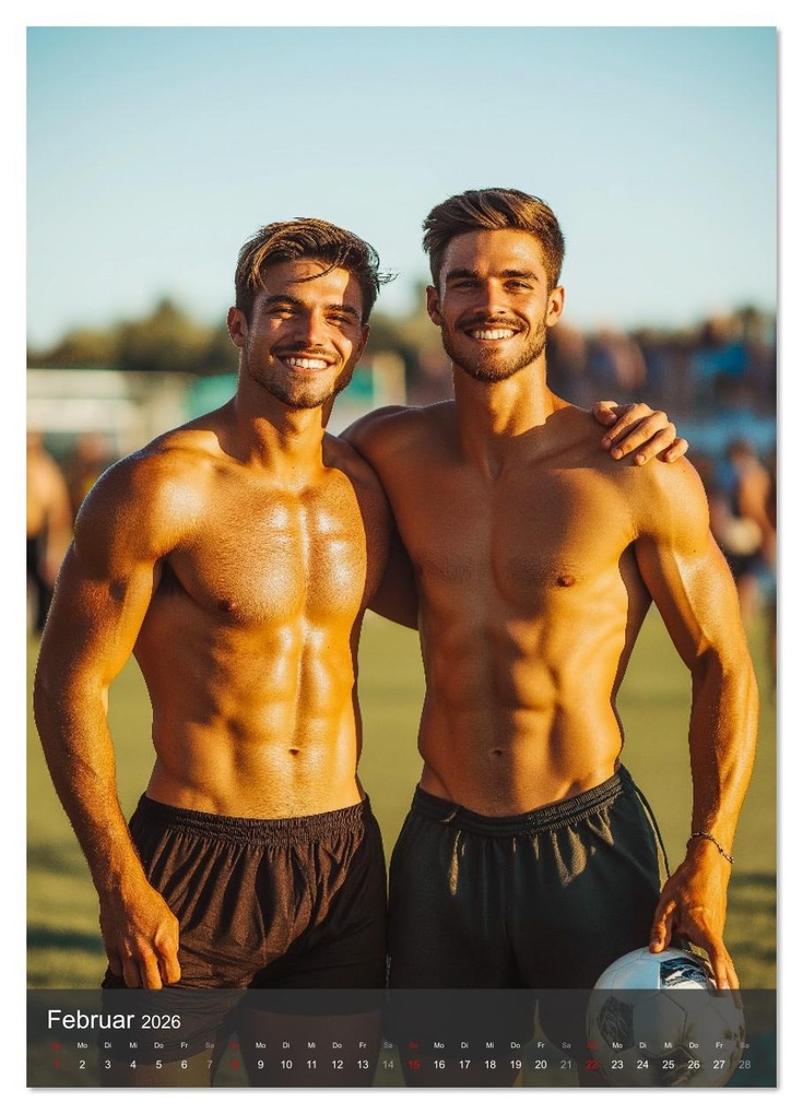 Weitere Ansicht: SEXY JUNGS - Nackte Haut beim Fußball (Wandkalender 2026 DIN A3 hoch), CALVENDO Monatskalender | MB Fotografie, Calvendo