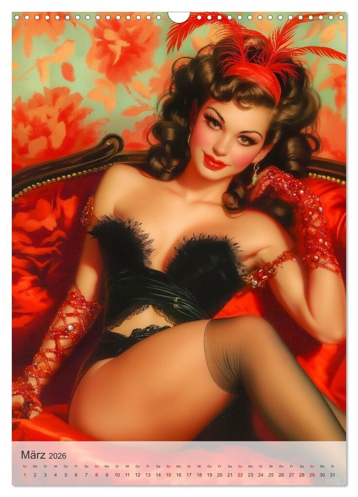 Weitere Ansicht: Retro PinUp Girls (Wandkalender 2026 DIN A3 hoch), CALVENDO Monatskalender | Charles Schrader, Calvendo