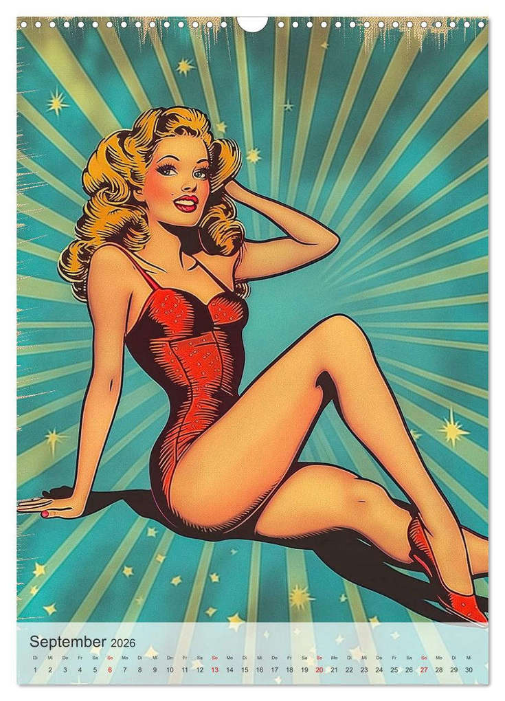 Weitere Ansicht: Retro PinUp Girls (Wandkalender 2026 DIN A3 hoch), CALVENDO Monatskalender | Charles Schrader, Calvendo
