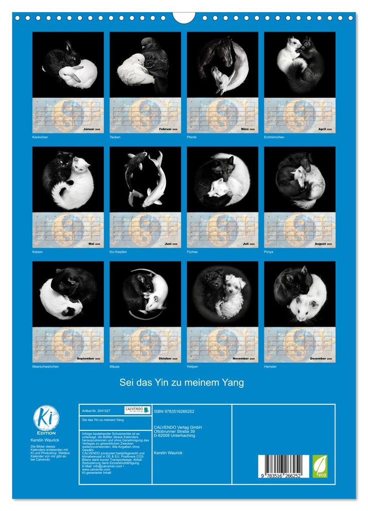 Weitere Ansicht: Sei das Yin zu meinem Yang (Wandkalender 2026 DIN A3 hoch), CALVENDO Monatskalender | Calvendo, Kerstin Waurick