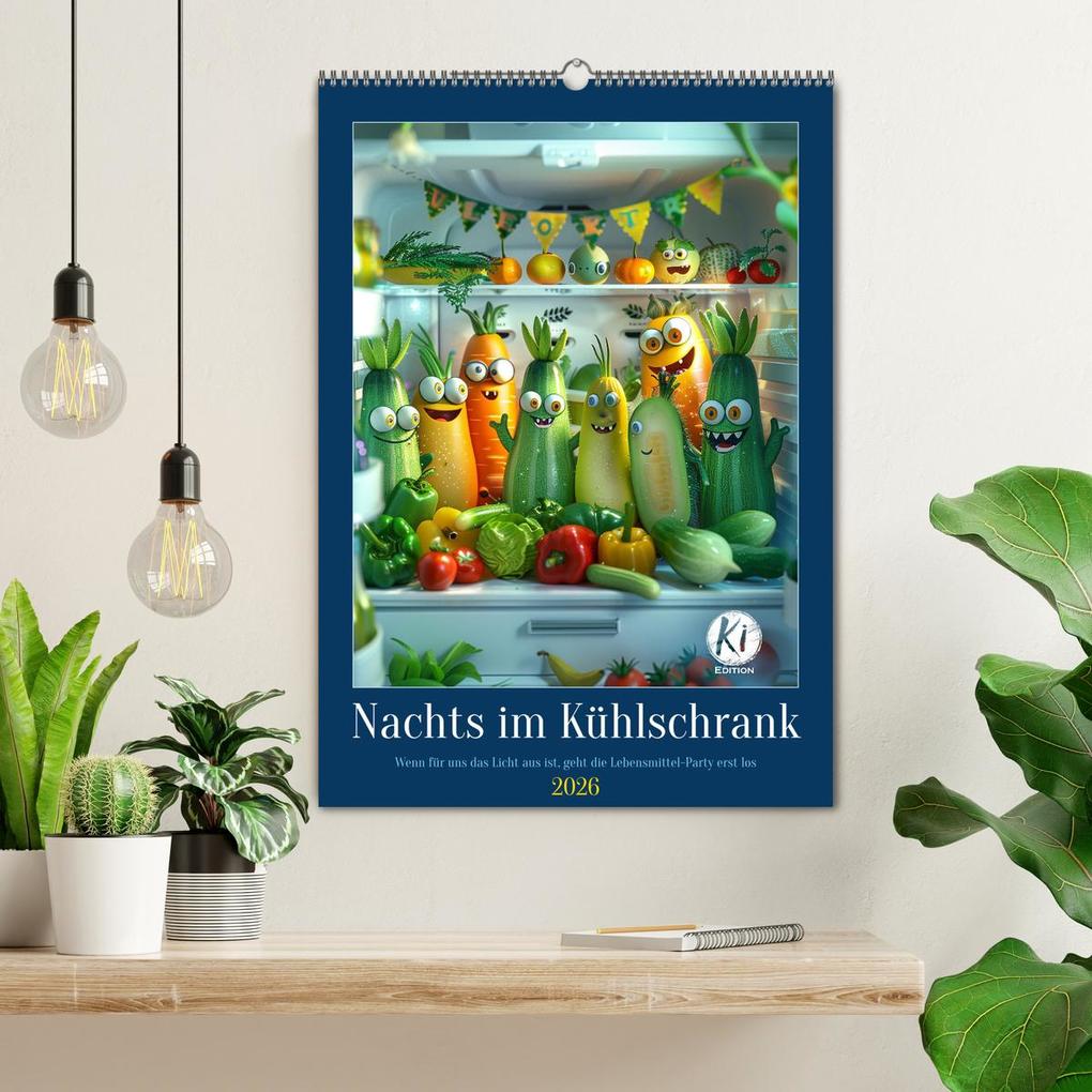 Weitere Ansicht: Nachts im Kühlschrank (Wandkalender 2026 DIN A2 hoch), CALVENDO Monatskalender | Calvendo, Kerstin Waurick
