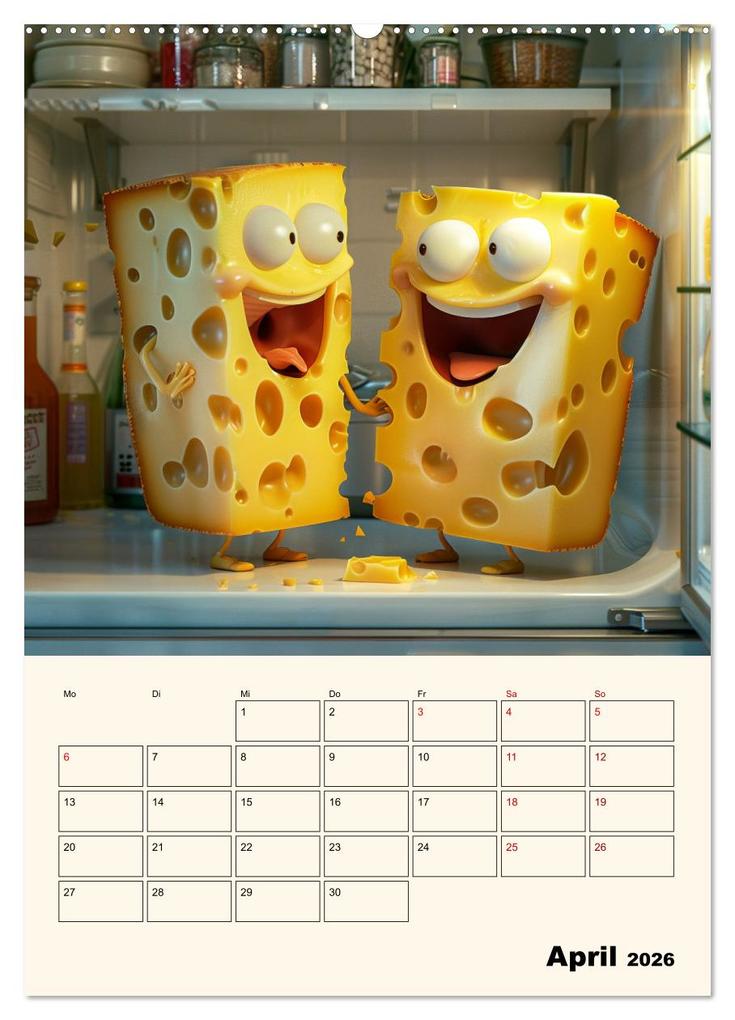 Weitere Ansicht: Nachts im Kühlschrank (Wandkalender 2026 DIN A2 hoch), CALVENDO Monatskalender | Calvendo, Kerstin Waurick