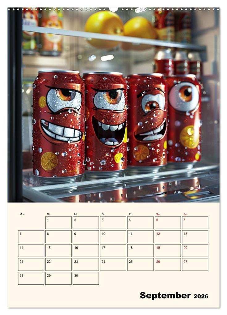 Weitere Ansicht: Nachts im Kühlschrank (Wandkalender 2026 DIN A2 hoch), CALVENDO Monatskalender | Calvendo, Kerstin Waurick