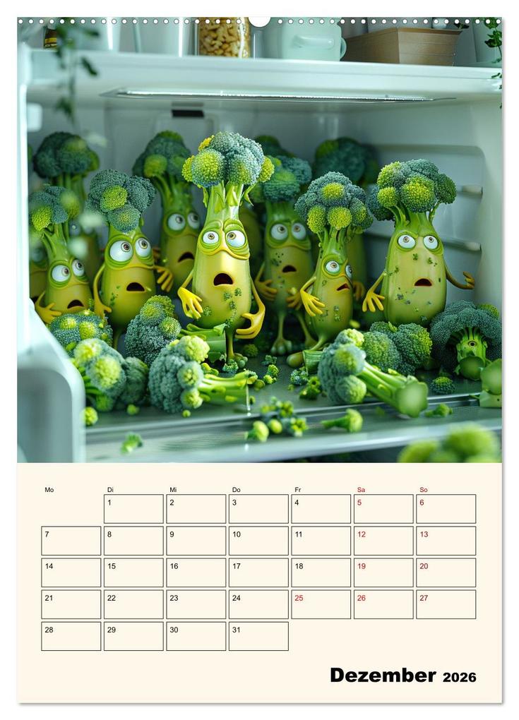 Weitere Ansicht: Nachts im Kühlschrank (Wandkalender 2026 DIN A2 hoch), CALVENDO Monatskalender | Calvendo, Kerstin Waurick