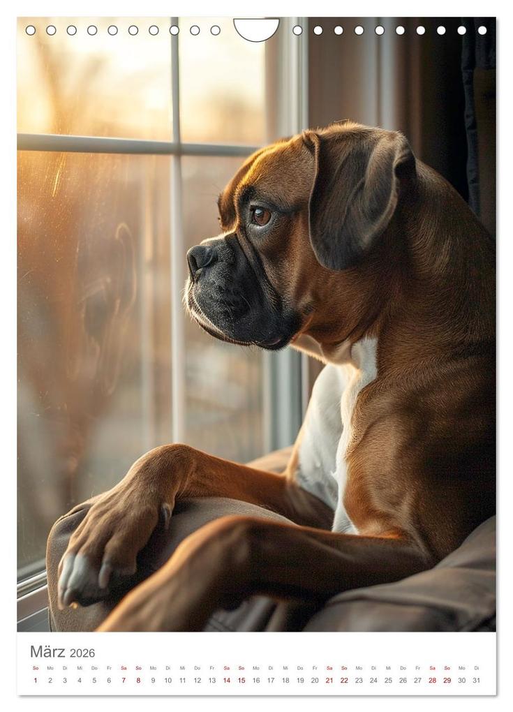 Weitere Ansicht: Boxer - Liebenswerte Kasperköpfe (Wandkalender 2026 DIN A4 hoch), CALVENDO Monatskalender | Calvendo, Cathrin Illgen
