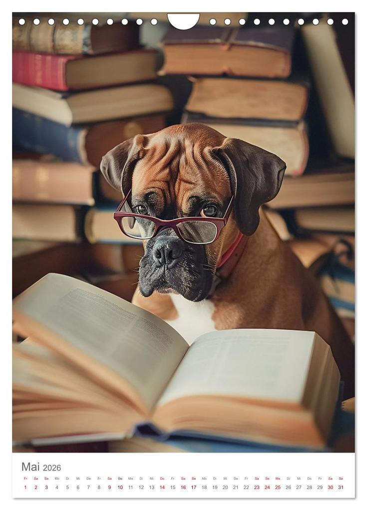 Weitere Ansicht: Boxer - Liebenswerte Kasperköpfe (Wandkalender 2026 DIN A4 hoch), CALVENDO Monatskalender | Calvendo, Cathrin Illgen