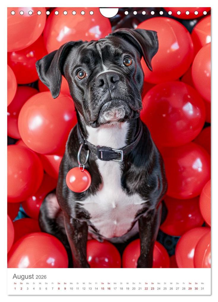 Weitere Ansicht: Boxer - Liebenswerte Kasperköpfe (Wandkalender 2026 DIN A4 hoch), CALVENDO Monatskalender | Calvendo, Cathrin Illgen