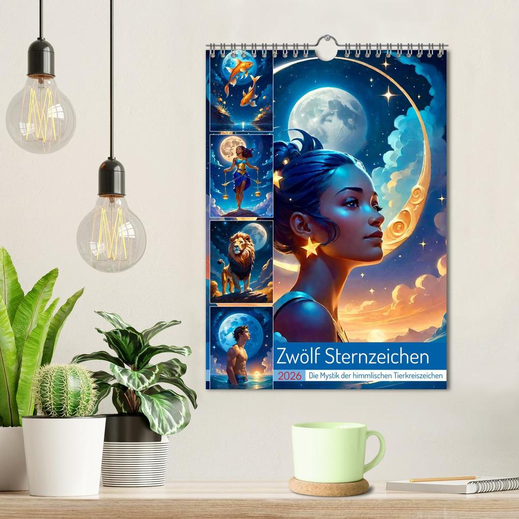 Weitere Ansicht: Zwölf Sternzeichen (Wandkalender 2026 DIN A4 hoch), CALVENDO Monatskalender | Calvendo, Steffani Lehmann