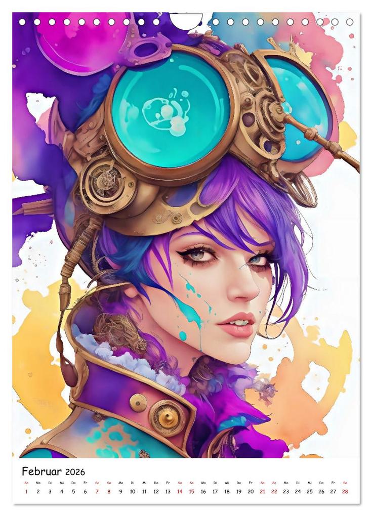 Weitere Ansicht: Steam-Punk-Girls - Eine charmante und sympathische Subkultur (Wandkalender 2026 DIN A4 hoch), CALVENDO Monatskalender | Calvendo, Jean-Louis Glineur