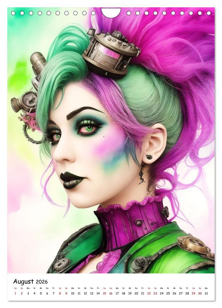 Weitere Ansicht: Steam-Punk-Girls - Eine charmante und sympathische Subkultur (Wandkalender 2026 DIN A4 hoch), CALVENDO Monatskalender | Calvendo, Jean-Louis Glineur