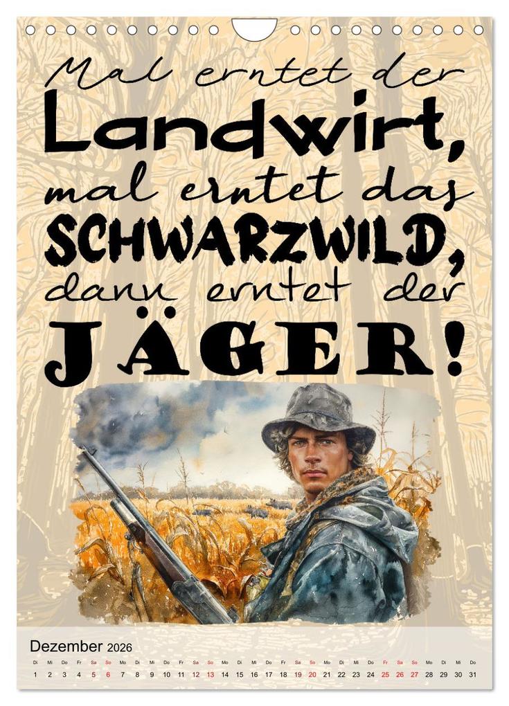 Weitere Ansicht: Jägersprüche (Wandkalender 2026 DIN A4 hoch), CALVENDO Monatskalender | Calvendo, Sabine Löwer