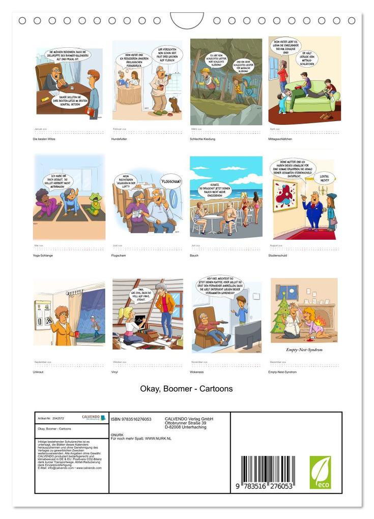 Weitere Ansicht: Okay, Boomer - Cartoons (Wandkalender 2026 DIN A4 hoch), CALVENDO Monatskalender | Calvendo, Nurk, Nurk Nurk