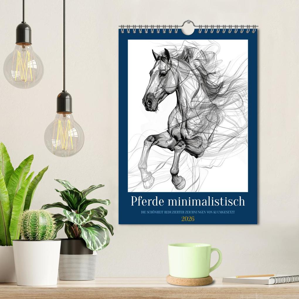 Weitere Ansicht: Pferde minimalistisch (Wandkalender 2026 DIN A4 hoch), CALVENDO Monatskalender | Calvendo, Kerstin Waurick