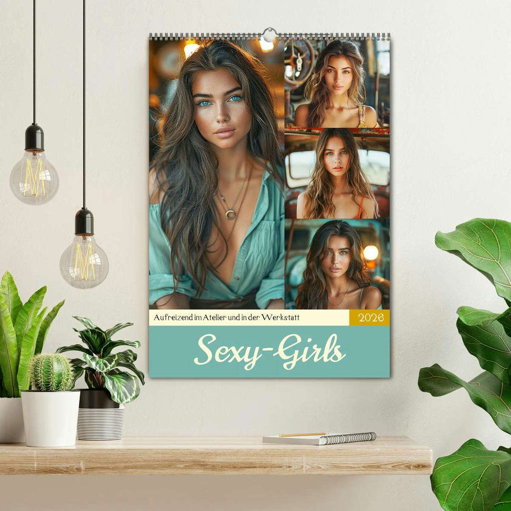 Weitere Ansicht: Sexy Girls. Aufreizend im Atelier und in der Werkstatt (Wandkalender 2026 DIN A2 hoch), CALVENDO Monatskalender | Calvendo, Rose Hurley