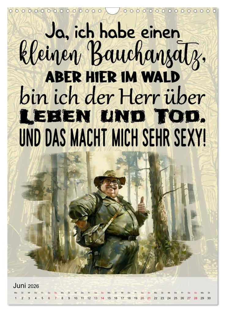 Weitere Ansicht: Jägersprüche (Wandkalender 2026 DIN A3 hoch), CALVENDO Monatskalender | Calvendo, Sabine Löwer