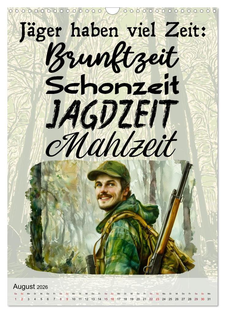 Weitere Ansicht: Jägersprüche (Wandkalender 2026 DIN A3 hoch), CALVENDO Monatskalender | Calvendo, Sabine Löwer