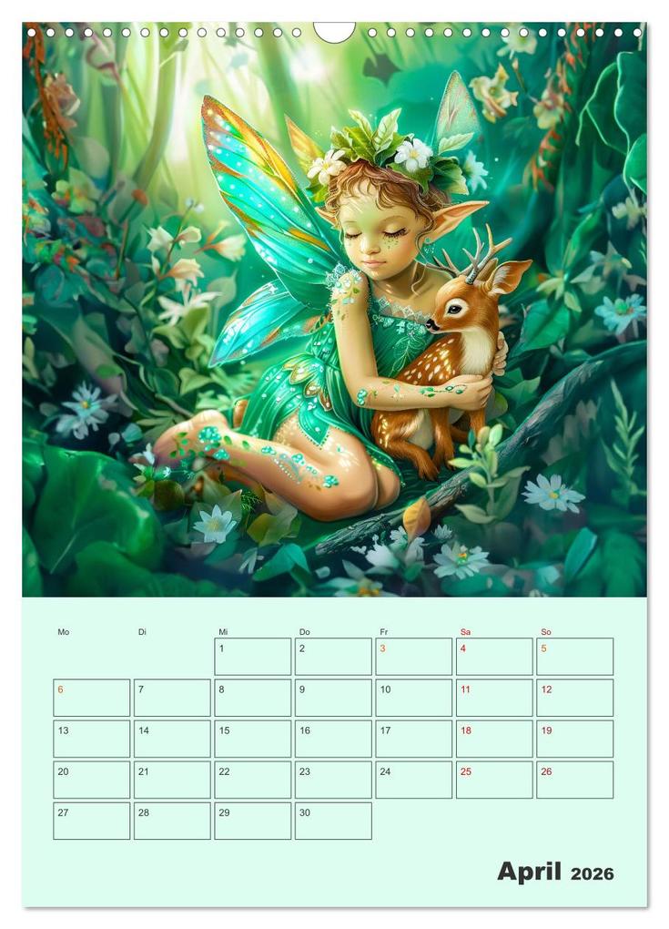 Weitere Ansicht: Elfenkinder der Natur - Niedlicher Termin-Planer für das Jahr (Wandkalender 2026 DIN A3 hoch), CALVENDO Monatskalender | Calvendo, Anja Frost