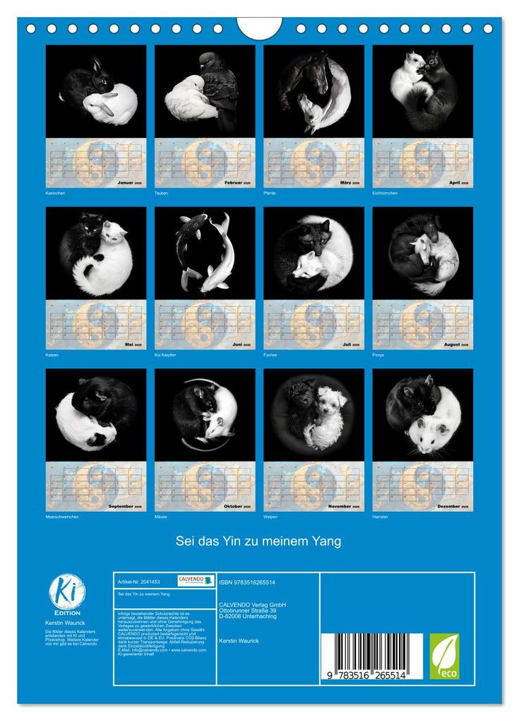 Weitere Ansicht: Sei das Yin zu meinem Yang (Wandkalender 2026 DIN A4 hoch), CALVENDO Monatskalender | Calvendo, Kerstin Waurick