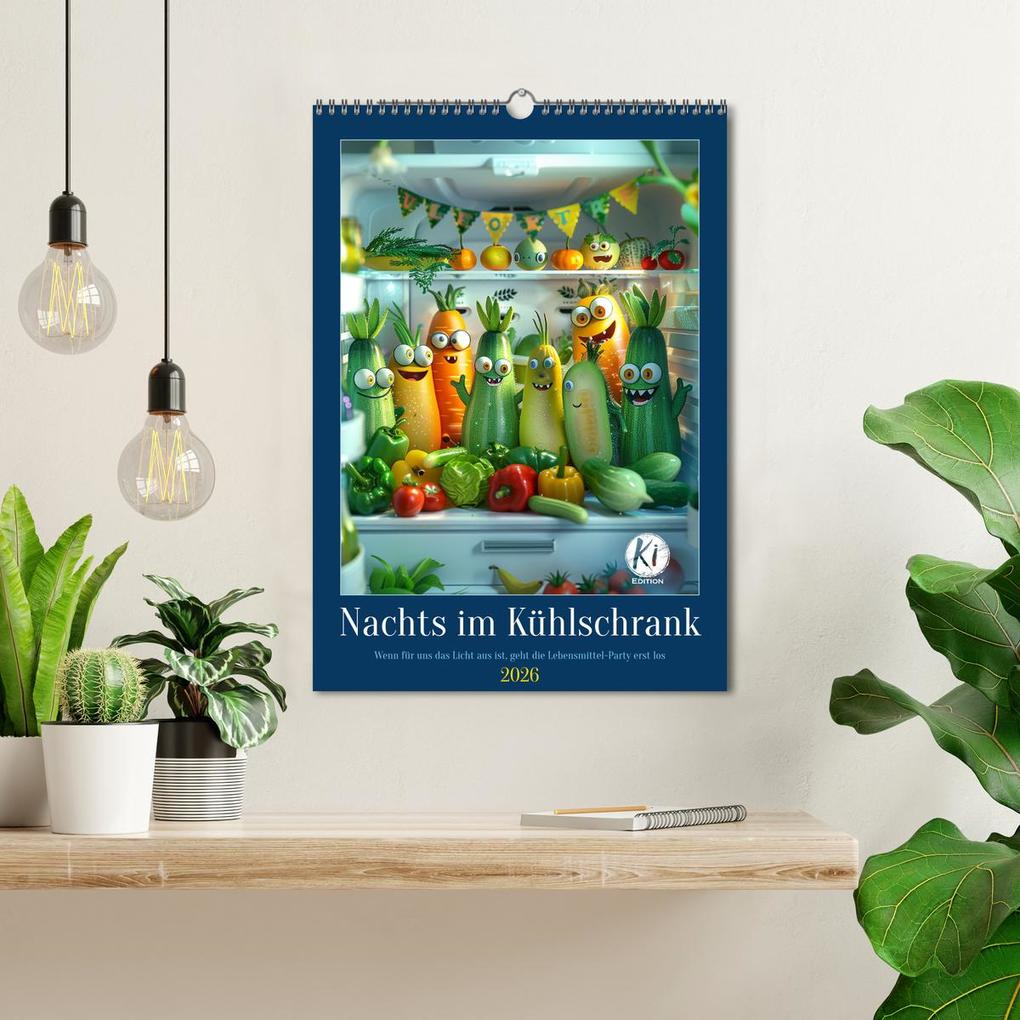 Weitere Ansicht: Nachts im Kühlschrank (Wandkalender 2026 DIN A3 hoch), CALVENDO Monatskalender | Calvendo, Kerstin Waurick