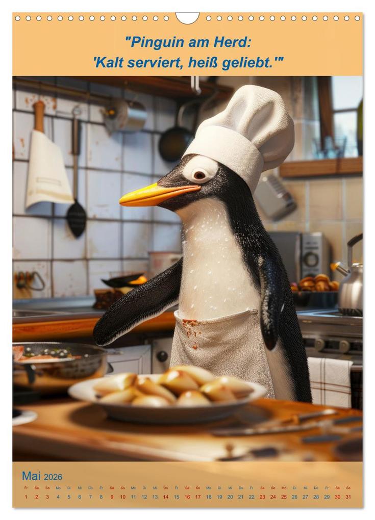 Weitere Ansicht: Der tierisch lustige Kochbegleiter (Wandkalender 2026 DIN A3 hoch), CALVENDO Monatskalender | Calvendo, Peter Rübsamen
