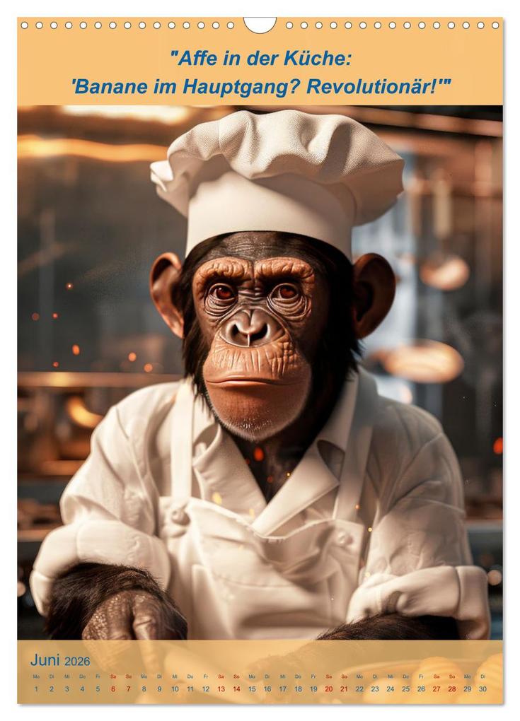 Weitere Ansicht: Der tierisch lustige Kochbegleiter (Wandkalender 2026 DIN A3 hoch), CALVENDO Monatskalender | Calvendo, Peter Rübsamen