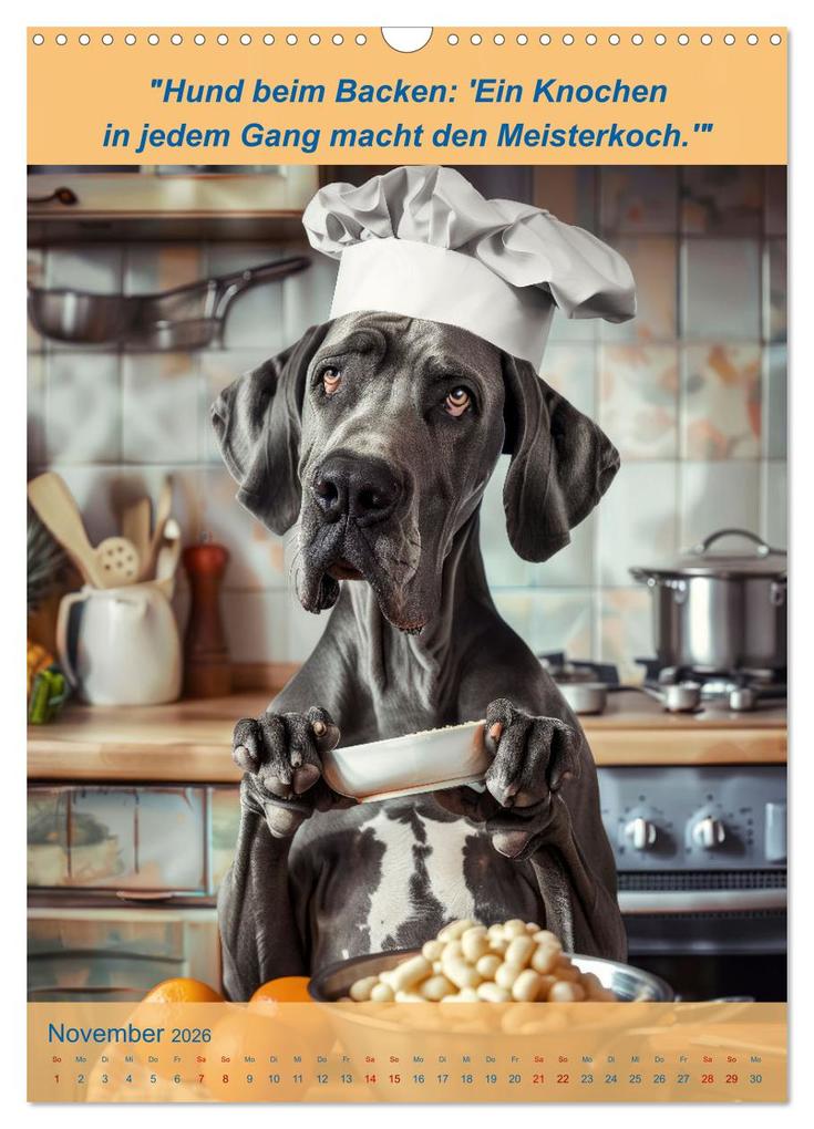 Weitere Ansicht: Der tierisch lustige Kochbegleiter (Wandkalender 2026 DIN A3 hoch), CALVENDO Monatskalender | Calvendo, Peter Rübsamen
