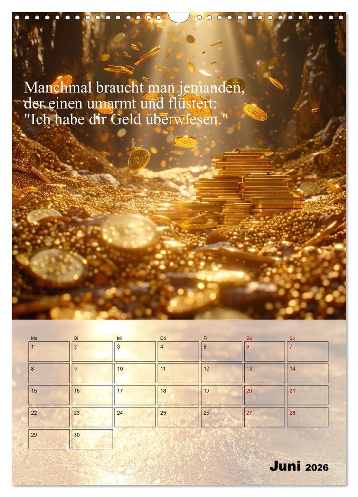 Weitere Ansicht: Der Geld-Anlock-Kalender (Wandkalender 2026 DIN A3 hoch), CALVENDO Monatskalender | Calvendo, Kerstin Waurick