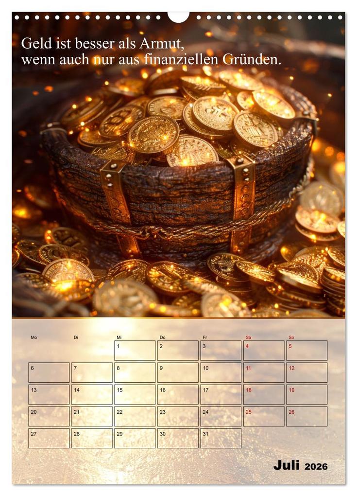 Weitere Ansicht: Der Geld-Anlock-Kalender (Wandkalender 2026 DIN A3 hoch), CALVENDO Monatskalender | Calvendo, Kerstin Waurick