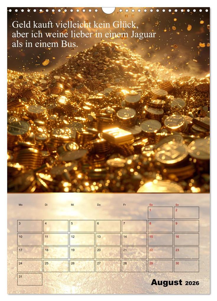 Weitere Ansicht: Der Geld-Anlock-Kalender (Wandkalender 2026 DIN A3 hoch), CALVENDO Monatskalender | Calvendo, Kerstin Waurick