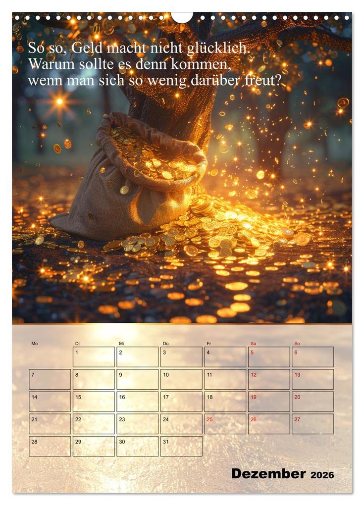 Weitere Ansicht: Der Geld-Anlock-Kalender (Wandkalender 2026 DIN A3 hoch), CALVENDO Monatskalender | Calvendo, Kerstin Waurick