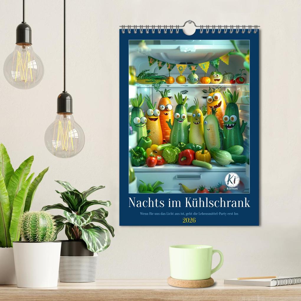 Weitere Ansicht: Nachts im Kühlschrank (Wandkalender 2026 DIN A4 hoch), CALVENDO Monatskalender | Calvendo, Kerstin Waurick