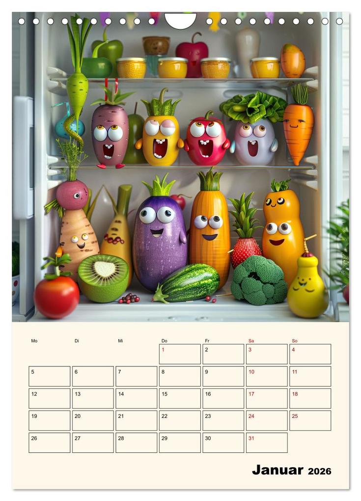 Weitere Ansicht: Nachts im Kühlschrank (Wandkalender 2026 DIN A4 hoch), CALVENDO Monatskalender | Calvendo, Kerstin Waurick