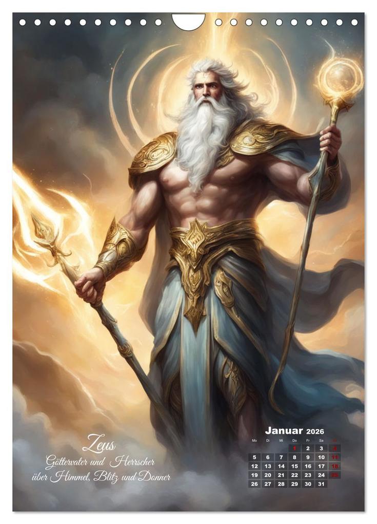 Weitere Ansicht: Zwölf Götter der griechischen Mythologie (Wandkalender 2026 DIN A4 hoch), CALVENDO Monatskalender | Calvendo, Claudia Kleemann