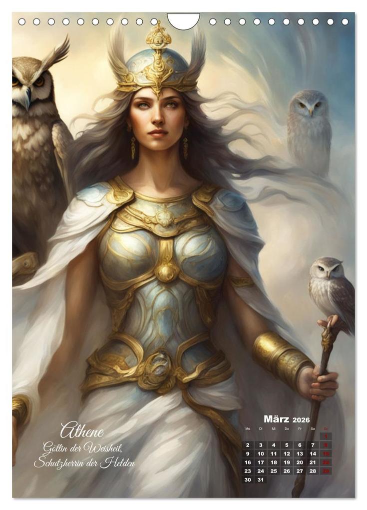 Weitere Ansicht: Zwölf Götter der griechischen Mythologie (Wandkalender 2026 DIN A4 hoch), CALVENDO Monatskalender | Calvendo, Claudia Kleemann