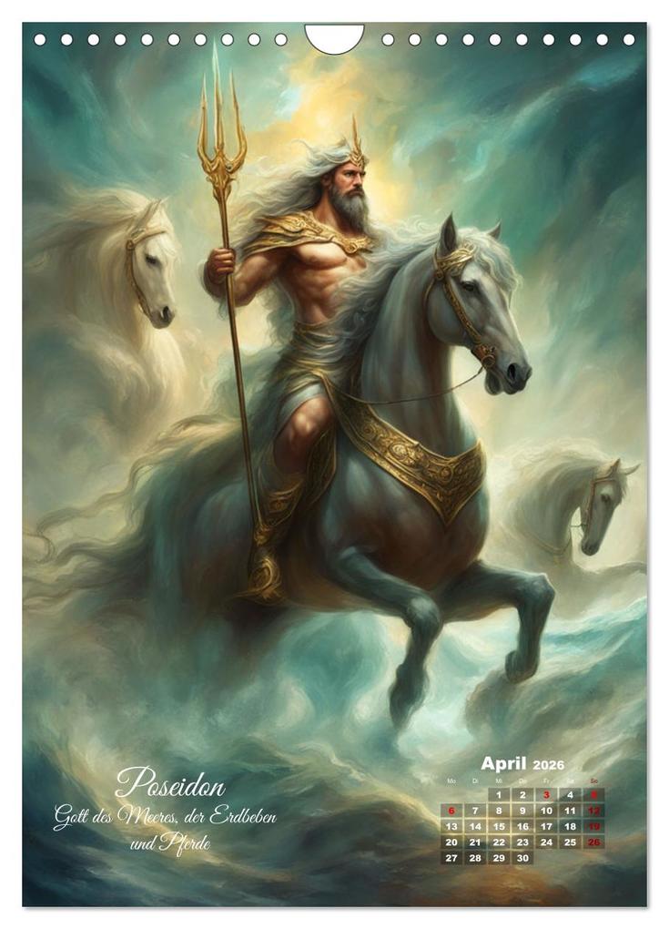 Weitere Ansicht: Zwölf Götter der griechischen Mythologie (Wandkalender 2026 DIN A4 hoch), CALVENDO Monatskalender | Calvendo, Claudia Kleemann