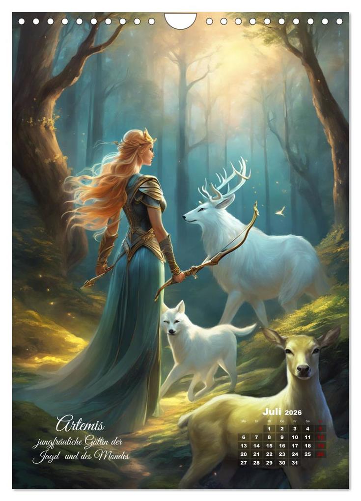 Weitere Ansicht: Zwölf Götter der griechischen Mythologie (Wandkalender 2026 DIN A4 hoch), CALVENDO Monatskalender | Calvendo, Claudia Kleemann