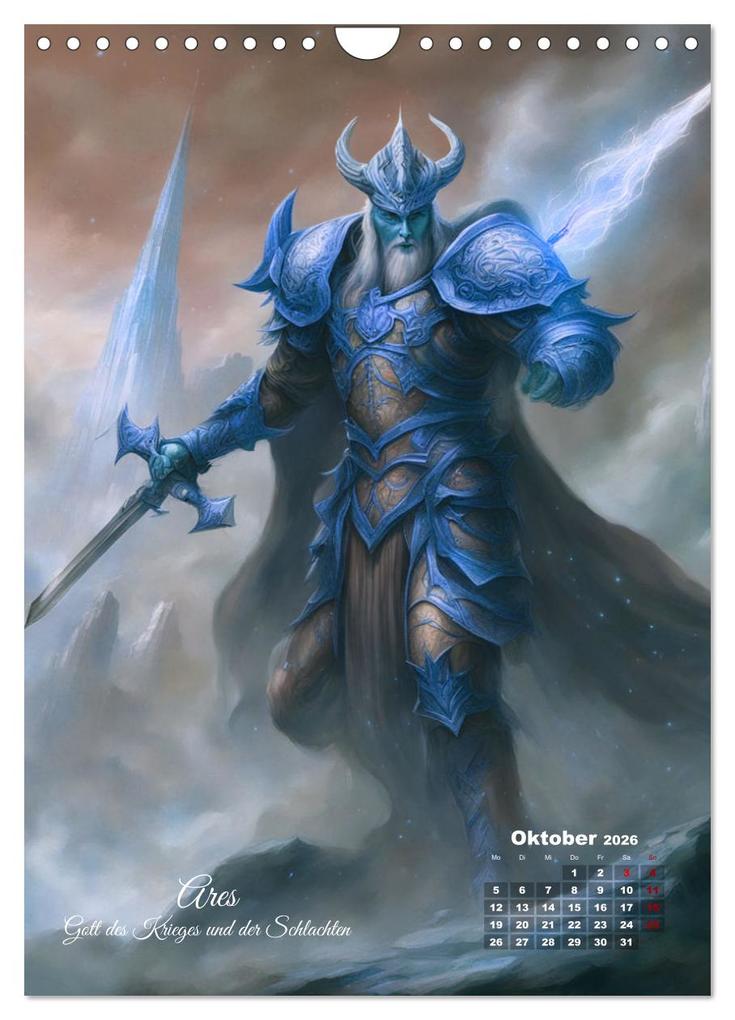Weitere Ansicht: Zwölf Götter der griechischen Mythologie (Wandkalender 2026 DIN A4 hoch), CALVENDO Monatskalender | Calvendo, Claudia Kleemann