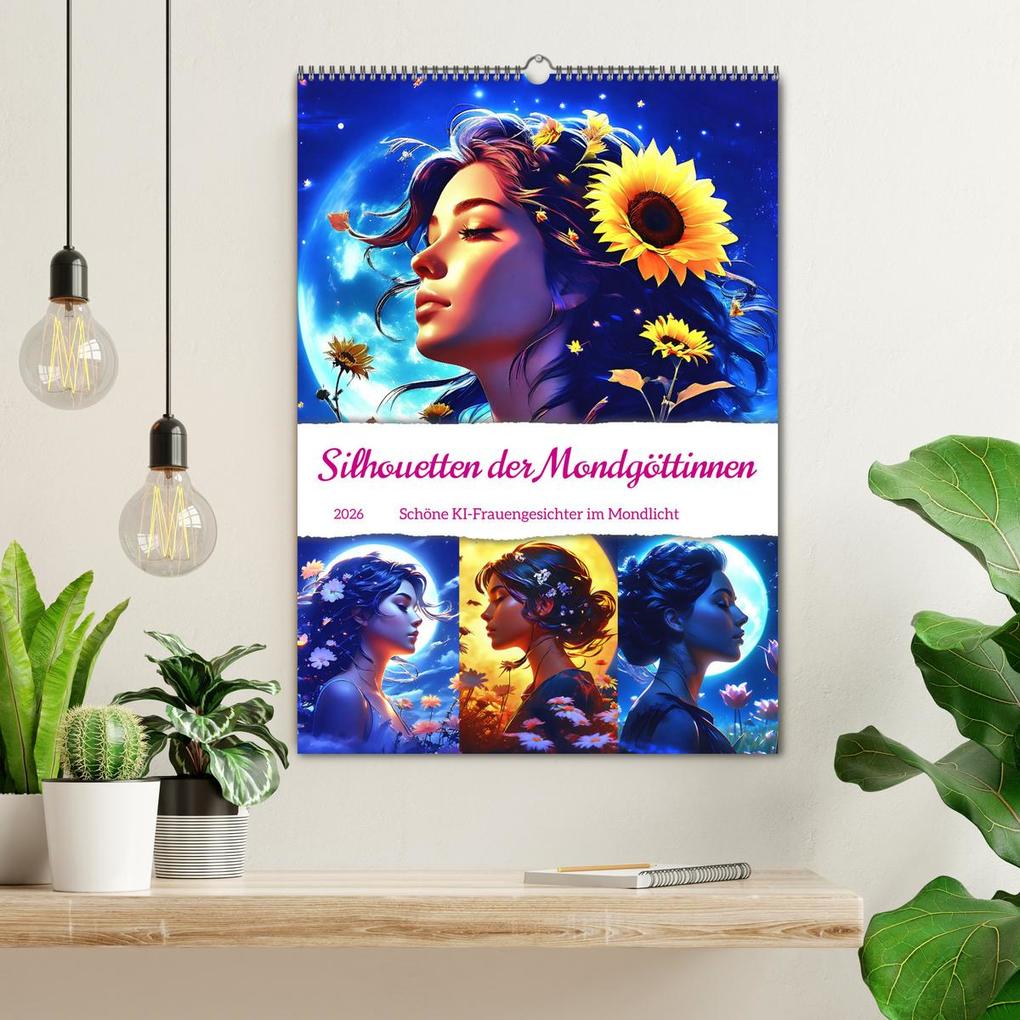 Weitere Ansicht: Silhouetten der Mondgöttinnen (Wandkalender 2026 DIN A2 hoch), CALVENDO Monatskalender | Calvendo, Katharina Stachanczyk
