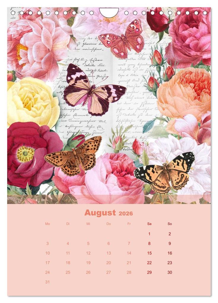 Weitere Ansicht: Rosencollagen mit Rosen von Pierre-Joseph Redouté (Wandkalender 2026 DIN A4 hoch), CALVENDO Monatskalender | Calvendo, Christine B-B Müller