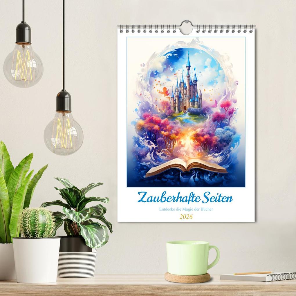 Weitere Ansicht: Zauberhafte Seiten - Entdecke die Magie der Bücher (Wandkalender 2026 DIN A4 hoch), CALVENDO Monatskalender | Rupert Kowalski, Calvendo