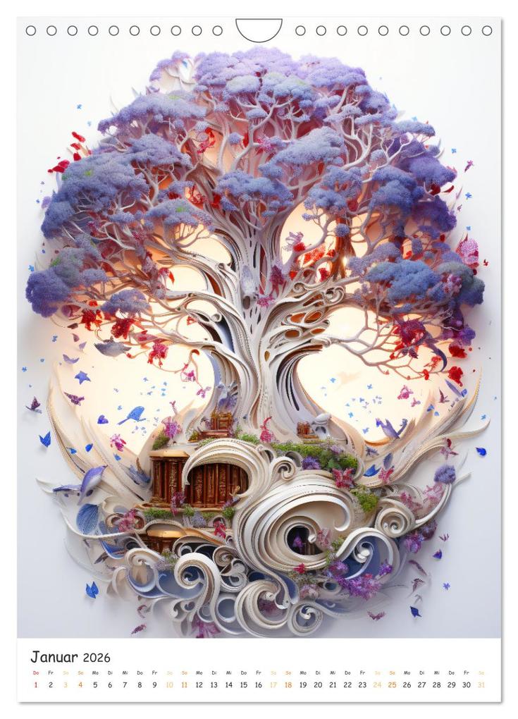 Weitere Ansicht: Zauberhafte Seiten - Entdecke die Magie der Bücher (Wandkalender 2026 DIN A4 hoch), CALVENDO Monatskalender | Rupert Kowalski, Calvendo