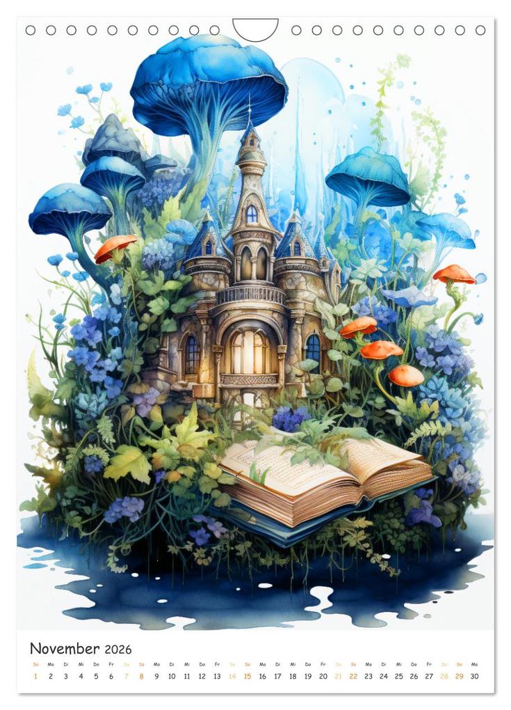 Weitere Ansicht: Zauberhafte Seiten - Entdecke die Magie der Bücher (Wandkalender 2026 DIN A4 hoch), CALVENDO Monatskalender | Rupert Kowalski, Calvendo