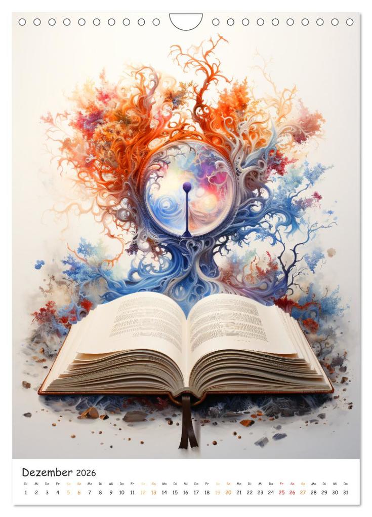 Weitere Ansicht: Zauberhafte Seiten - Entdecke die Magie der Bücher (Wandkalender 2026 DIN A4 hoch), CALVENDO Monatskalender | Rupert Kowalski, Calvendo