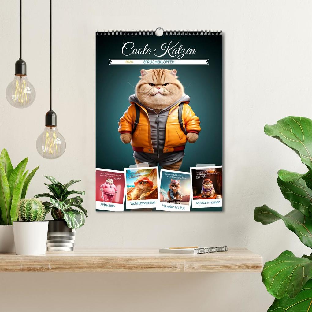 Weitere Ansicht: COOLE KATZEN Sprücheklopfer (Wandkalender 2026 DIN A3 hoch), CALVENDO Monatskalender | Melanie Viola, Calvendo